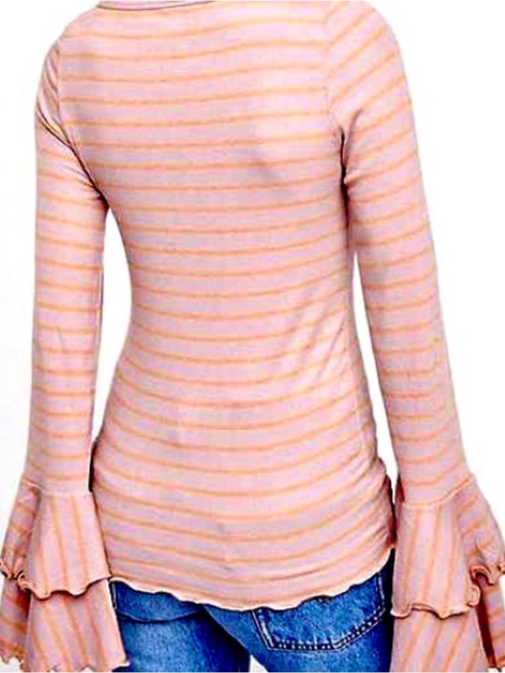 NWOT Free People Good Find Bell Sleeve Top - Picture 2 of 12